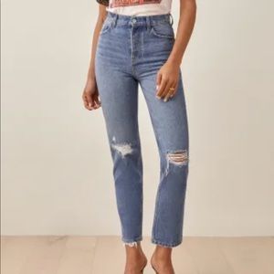 Reformation Cynthia High Rise Straight Jeans, Size 26